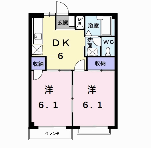 エステート三好Ｂの間取り