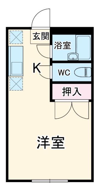 千葉市稲毛区稲毛のアパートの間取り