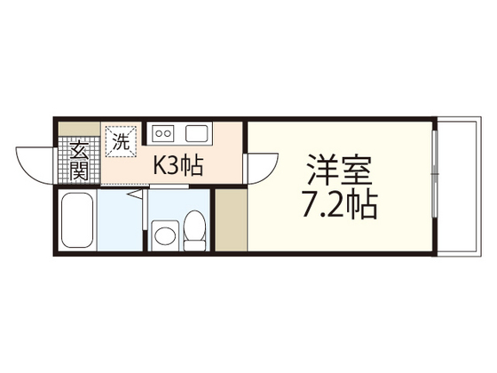 広島市中区光南のアパートの間取り