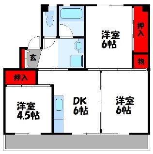 嘉麻市鴨生のマンションの間取り