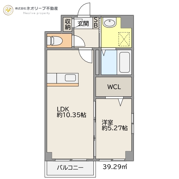 福岡市博多区東雲町のマンションの間取り