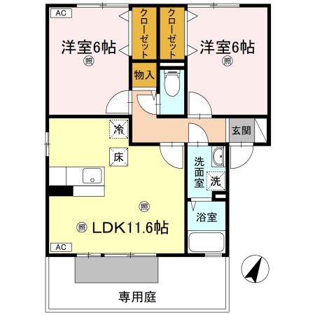 フォレスト A棟の間取り