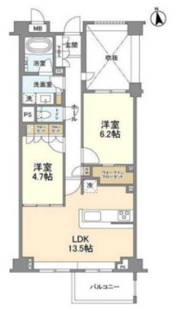 品川区平塚のマンションの間取り