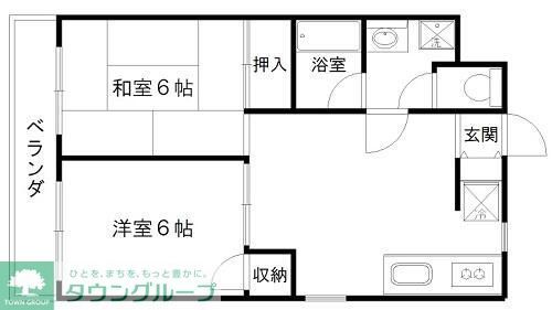 東松山市元宿のマンションの間取り