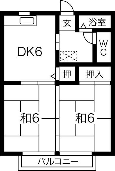 刈谷市高須町のアパートの間取り