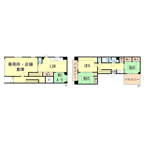 神戸市中央区東雲通のマンションの間取り