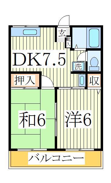 すわハイツ６番館の間取り