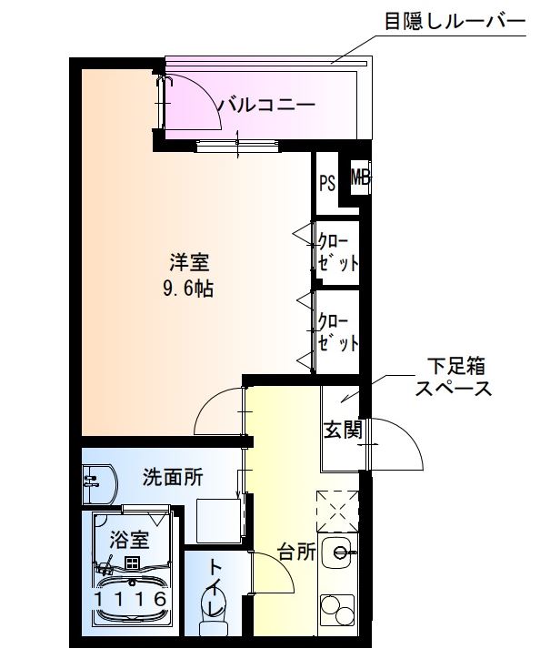 フジパレス助松町II番館の間取り