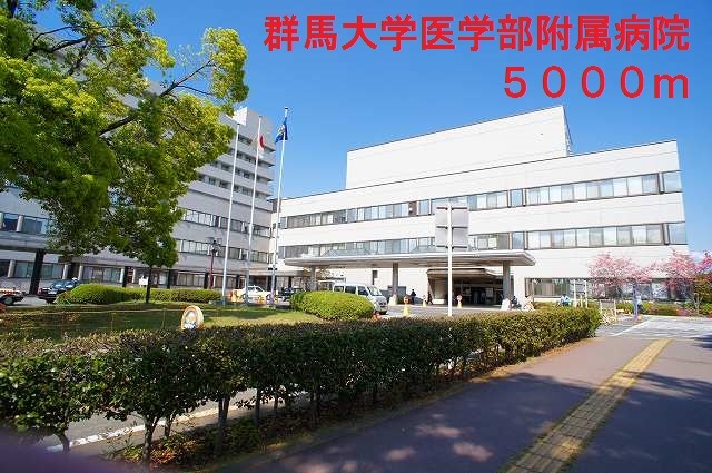 病院　群馬大学医学部附属病院（病院）まで5000m