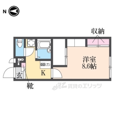 レオパレスサンハイム東難波の間取り写真