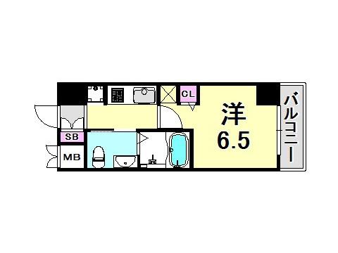 エステムプラザ神戸大開通ルミナスの間取り写真