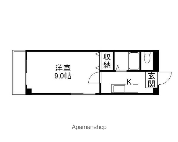 岡山電軌清輝橋線 清輝橋駅 徒歩5分 5階建 築37年の間取り写真