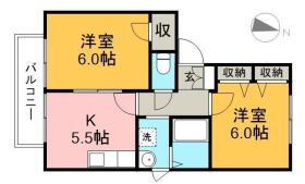 とさでん交通後免線 東新木駅 徒歩12分 2階建 築33年の間取り写真