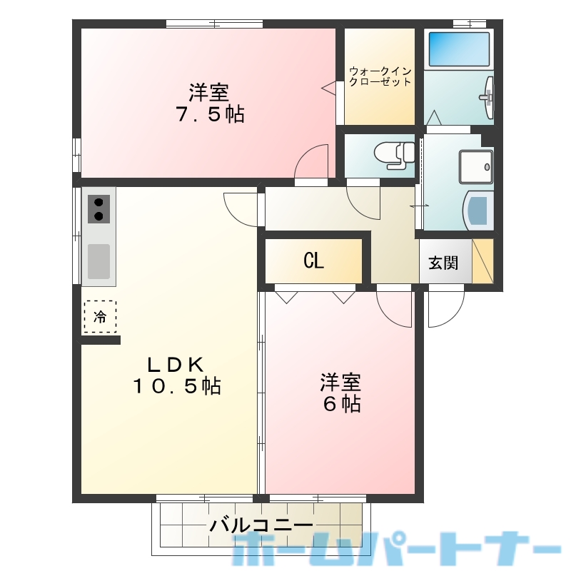 パルク中村　Ｃ棟の間取り