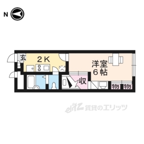 【木津川市相楽のアパートの間取り】