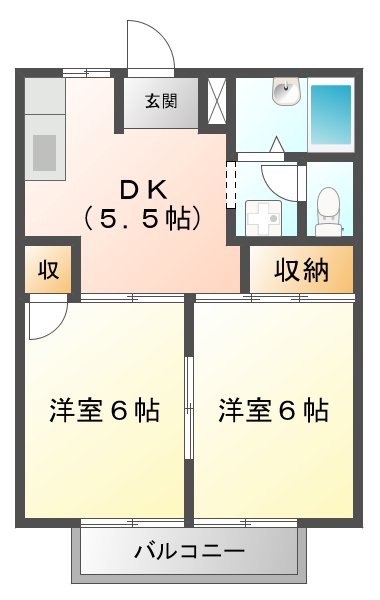 オーキッド江島 Ｂの間取り