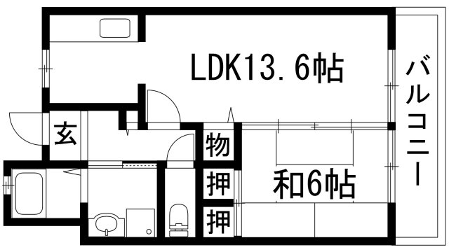 宝塚市仁川団地のマンションの間取り