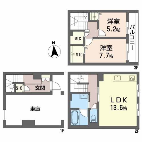 広島市南区宇品神田のマンションの間取り