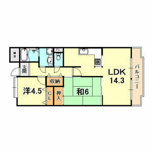 神戸市東灘区御影塚町のマンションの間取り