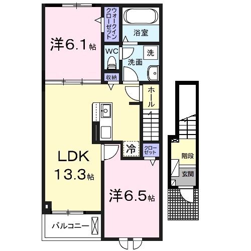 富津市青木のアパートの間取り