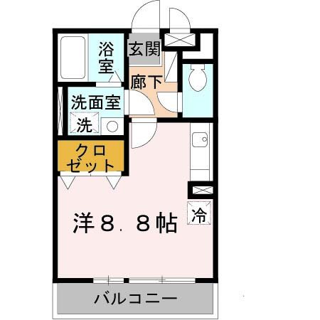 【伊丹市御願塚のアパートの間取り】