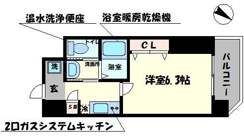 Luxeドーム前IIの間取り