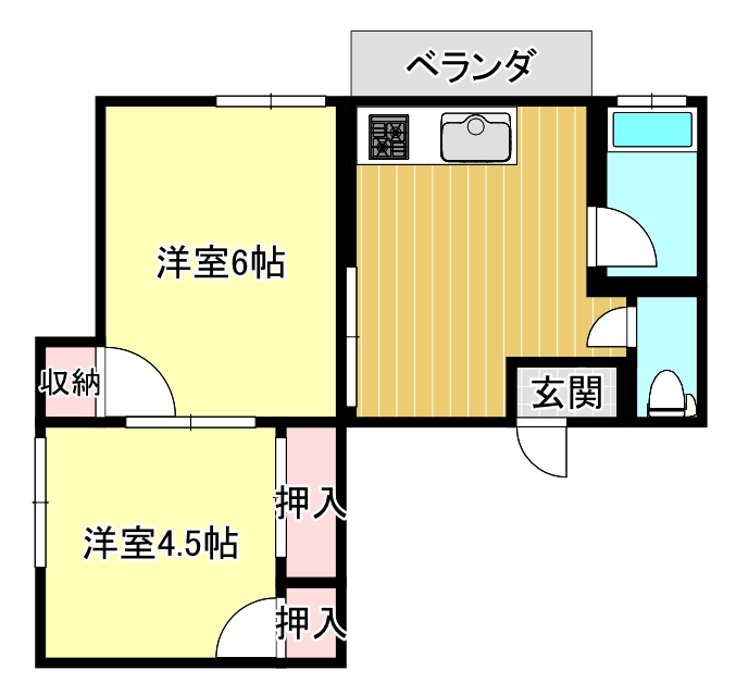 サンハイツ宮野の間取り