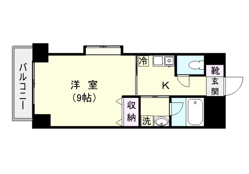 鹿児島市中央町のマンションの間取り