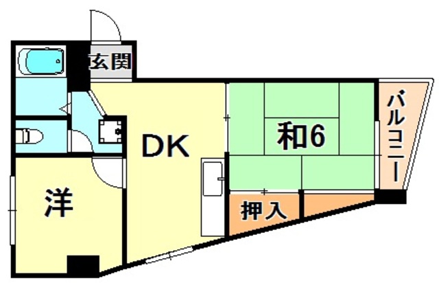 青谷ハイツＵＥＤＡの間取り