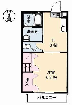 シャーメゾン新湯野の間取り