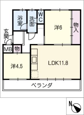 ボヌール広幡の間取り