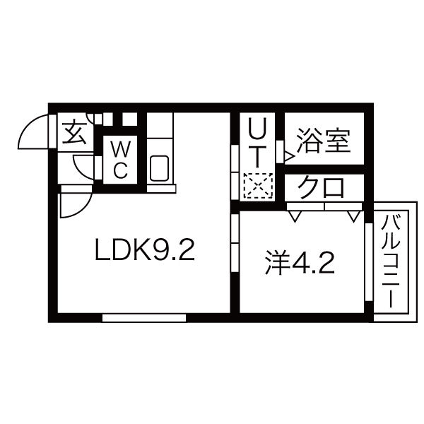 札幌市白石区栄通のマンションの間取り