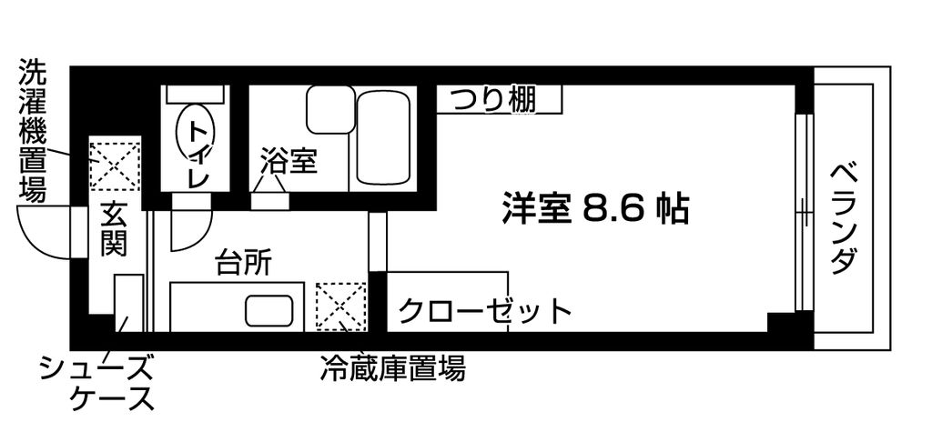 カレッジライフ習志野の間取り