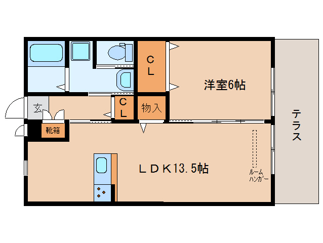 大和郡山市額田部北町のアパートの間取り