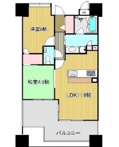 熊本市中央区本荘のマンションの間取り