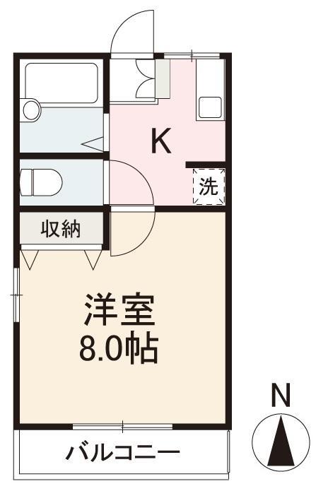 高松市香西南町のアパートの間取り