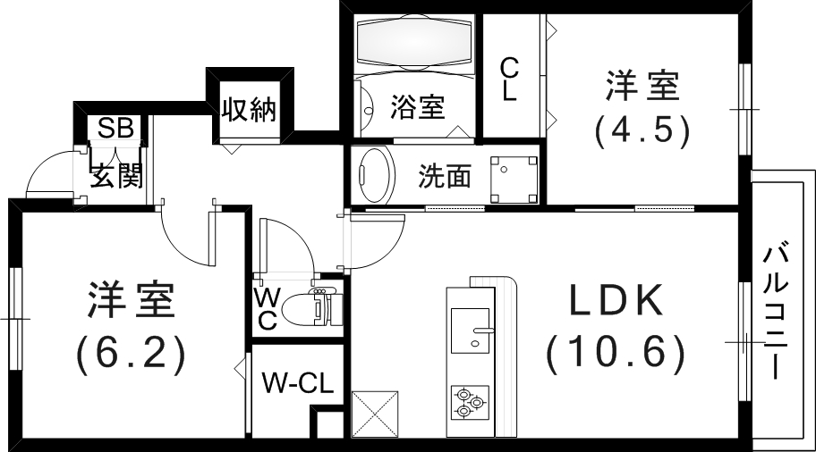 コンフォール赤坂の間取り