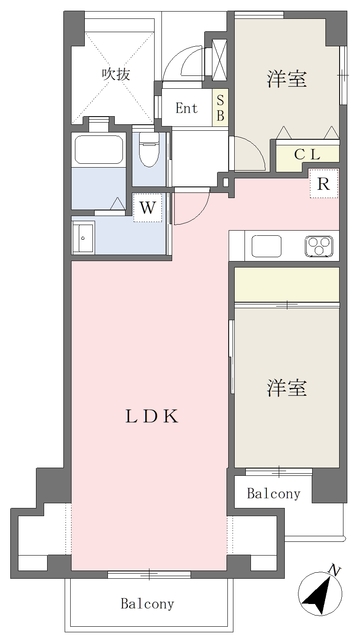 シーワイズ松戸の間取り