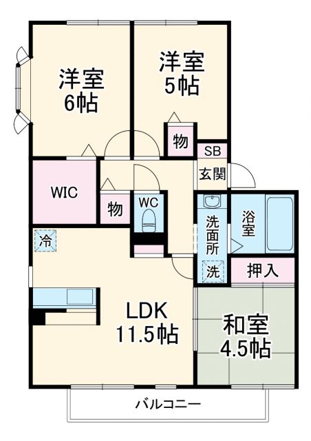 アンクレージュ壱番館の間取り