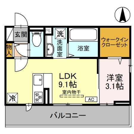 前橋市南町のアパートの間取り