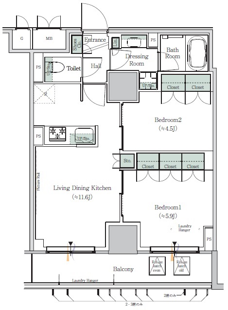 ONE ROOF RESIDENCE NISHINIPPORIの間取り