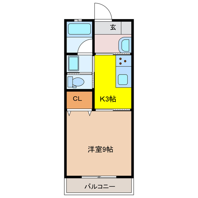 リバーサイド大和Aの間取り