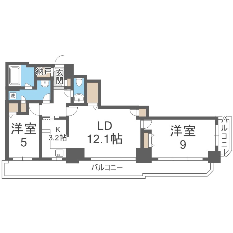 知事公館前タワーレジデンスの間取り