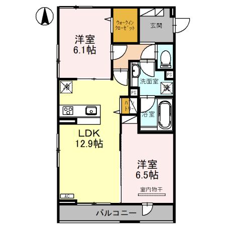 ピース　ラ　ヴィータWの間取り