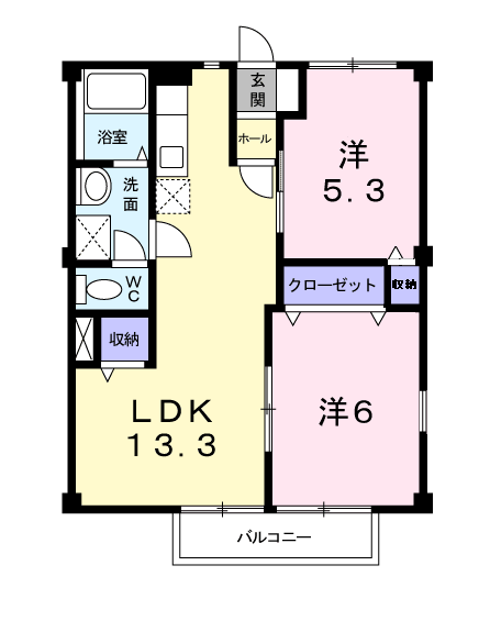 シーサイドナガイIIの間取り