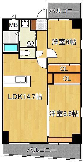 Ｓ－ＦＯＲＴ小倉の間取り