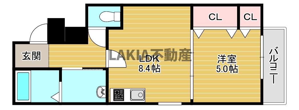 フジパレス松虫通EASTの間取り