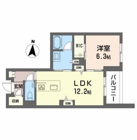 松本市筑摩のマンションの間取り