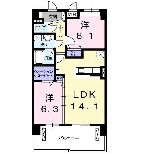 グラン　ヴェルジェの間取り