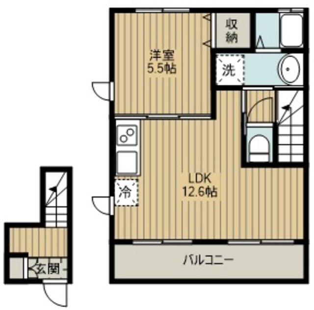 東松山市日吉町のアパートの間取り